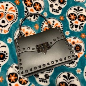 Grey Studded Purse NWOT